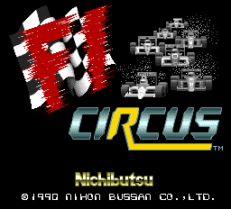 F1 Circus title screen for PC Engine